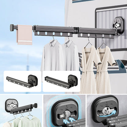 Séchoir à Linge Pliable Mural avec Ventouse
