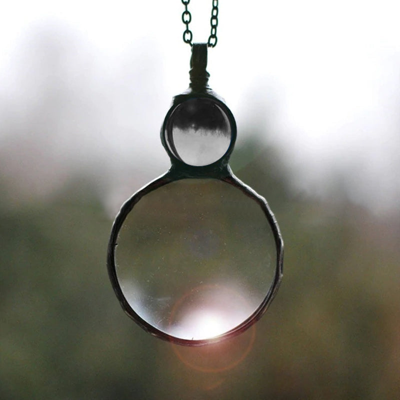 Collier pendentif grande loupe