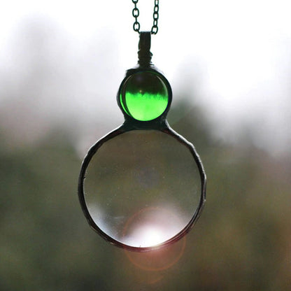 Collier pendentif grande loupe