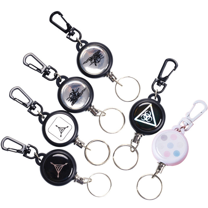Porte-clés avec Câble Métallique Rétractable