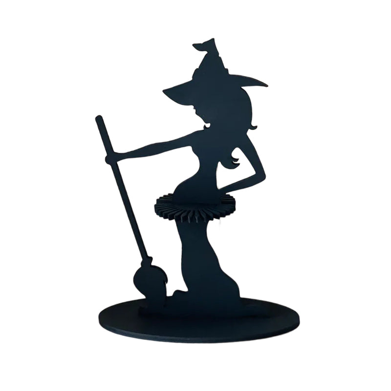 Ornement de porte-serviettes en bois de sorcière d'Halloween