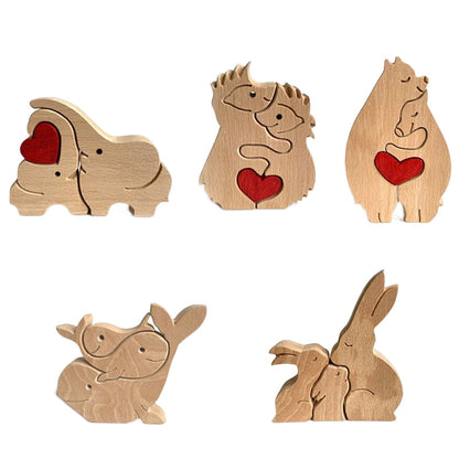 Décoration en Bois Sculptée en Forme d'Animal la Fête des Mères