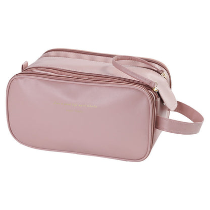 Sac à cosmétiques de grande capacité à trois couches