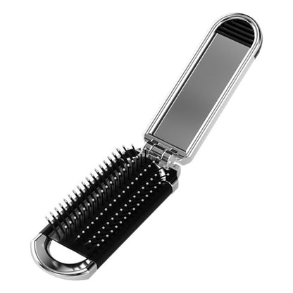 Brosse à cheveux miroir pliant de voyage