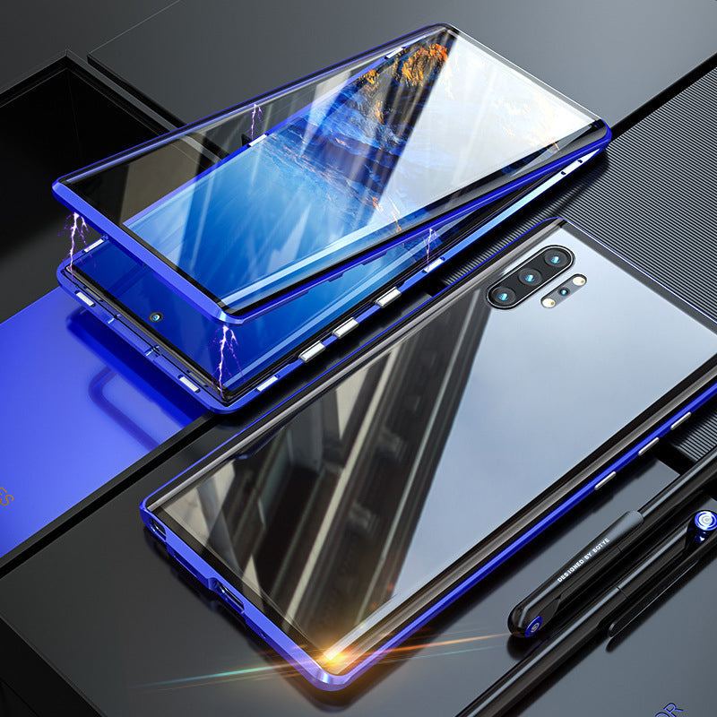 Étui de téléphone double face en verre trempé magnétique Samsung