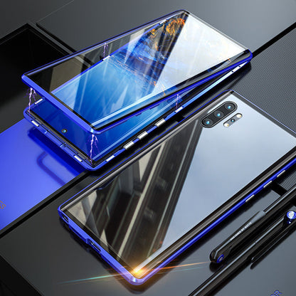 Étui de téléphone double face en verre trempé magnétique Samsung