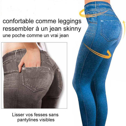 Pantalon Slim Imitation Jean Skinny Jeggings