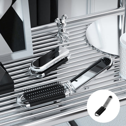 Brosse à cheveux miroir pliant de voyage