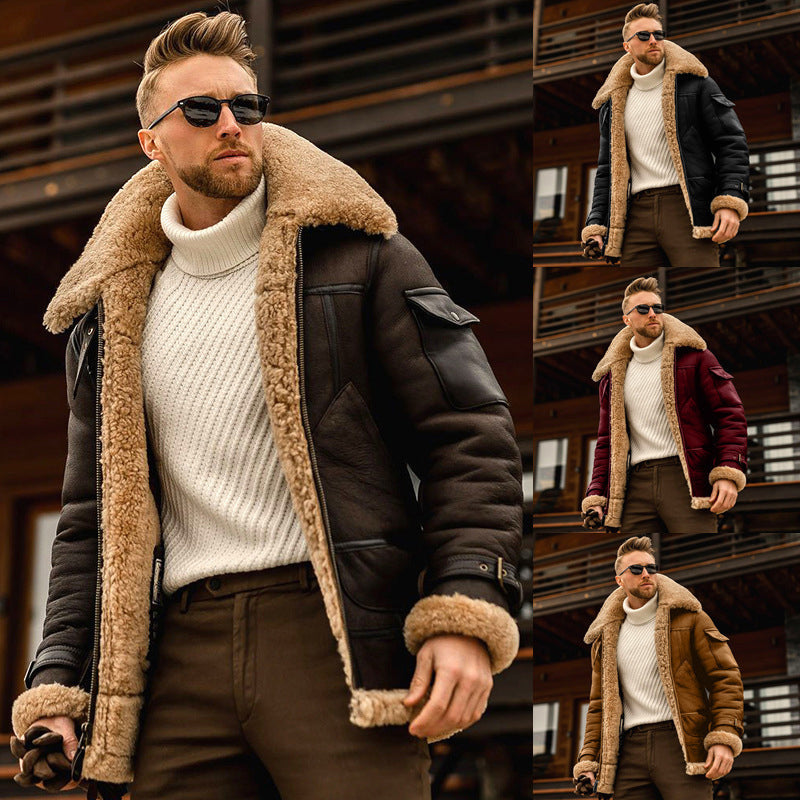 Veste mi-longue épaisse homme