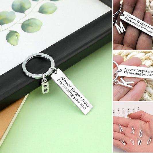 Porte-clés inspirant en acier inoxydable