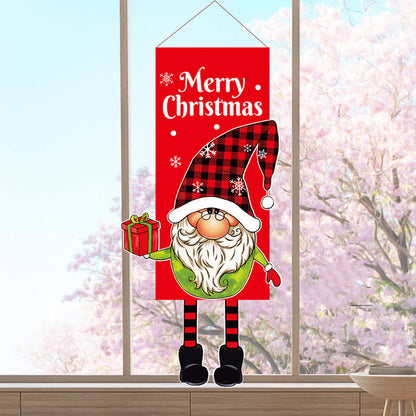 Décoration de Noël Drapeau de Jardin de Poupée Sans Visage Grinch Suspendu