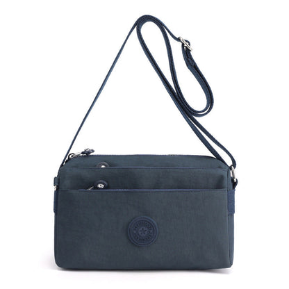 Sac à bandoulière simple en nylon à la mode multicouche décontracté pour dames