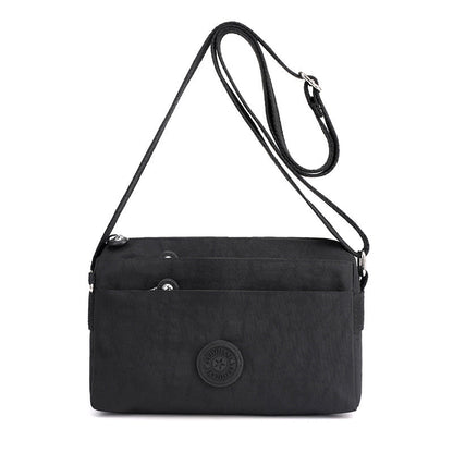 Sac à bandoulière simple en nylon à la mode multicouche décontracté pour dames